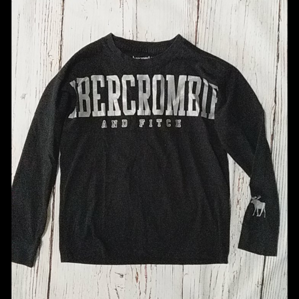 A & F long-sleeved black/Silver Metallic Tshirt